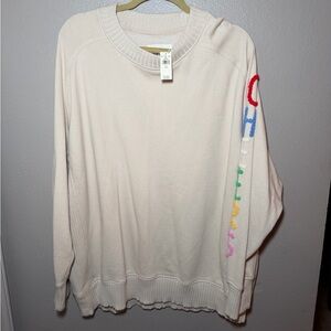 NWT Aerie Cream Holiday
Crewneck Sweatshirt Size Large